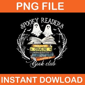 Spooky Readers Book Club Teacher Ghost Halloween PNG