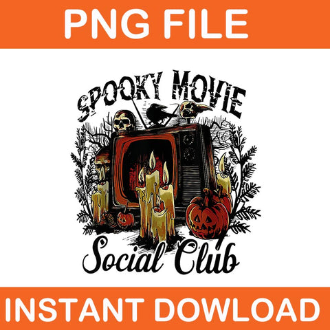 Spooky Movie Social Club Halloween PNG