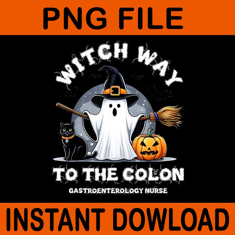 Witch Way To The Colon Gastroenterology Nurse PNG