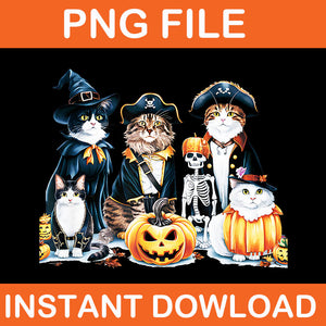 Cats In Costumes Fall Season Halloween PNG