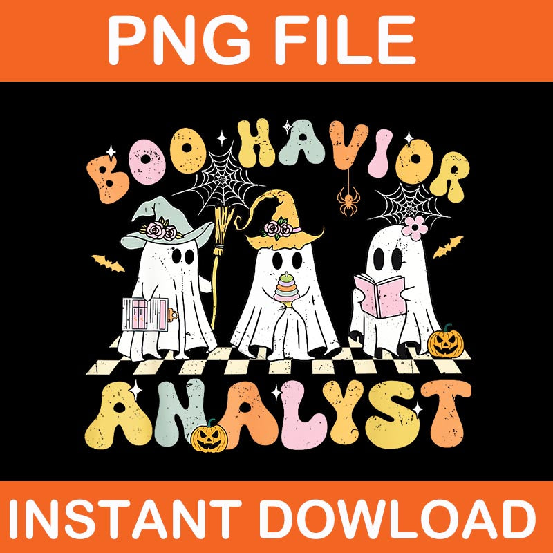  Ghost Boo Havior Analyst Therapist BCBA Halloween PNG