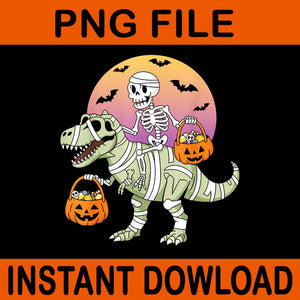 Dinosaur T-rex Skeleton Halloween PNG