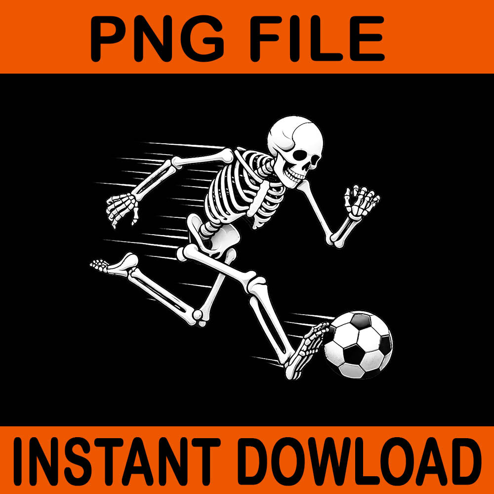 Skeleton Soccer Halloween PNG