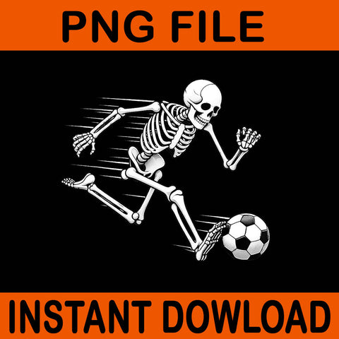 Skeleton Soccer Halloween PNG