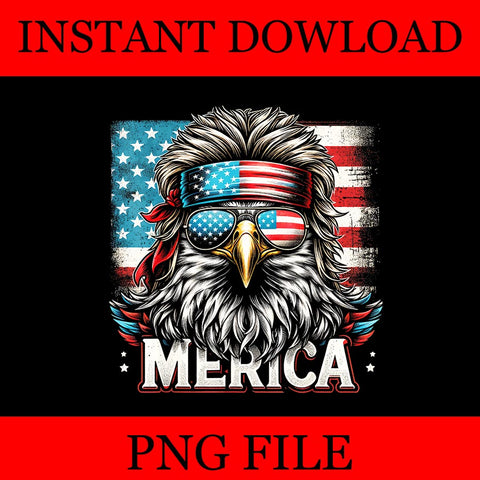 Merica Eagle PNG, Merica Eagle 4TH Of July PNG, Eagle USA Flag PNG