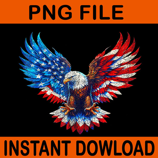 American Flag Bald Eagle Patriotic 4th Of July PNG, 4th Of July Eagle PNG, Eagle Patriotic 4th Of July PNG