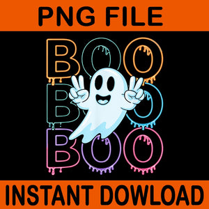 Ghost Peace Sign Boo Halloween PNG