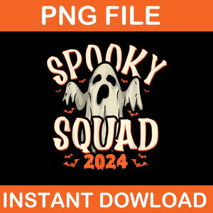 Spooky Squad 2024 PNG, Spooky Season Boo Ghost PNG