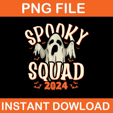 Spooky Squad 2024 PNG, Spooky Season Boo Ghost PNG