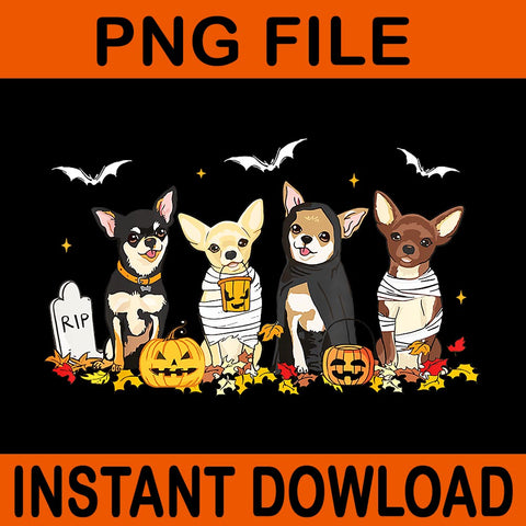  Ghost Chihuahua Halloween PNG