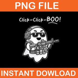 Tactical Ghost Click Click Boo Halloween Veteran Party PNG