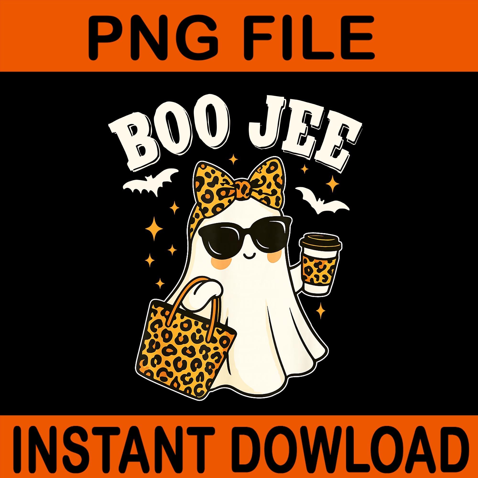 Coquette Leopard Ghost Coffee Boo JEE Halloween PNG, Boujee Ghost Coffee PNG, Boo Jee Ghost with Coffee Coquette Bow Halloween PNG, Boo Jee Leopard Print Ghost PNG, Boujee Ghost PNG