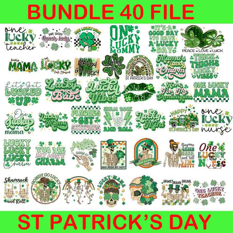 One Lucky teacher Png, One lucky Mommy Png, It's a  good Day  To have A Lucky Day png, Skull St patrick Day Png, Skeleton Patrick Day png