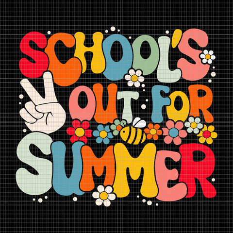 Vintage Schools Out For Summer Svg, Schools Out For Summer Svg, School Svg, School Summer Svg