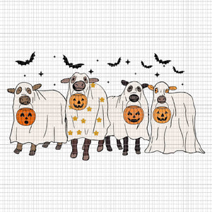 Cow Ghost Halloween Farmer Trick Or Treat Svg, Trick Or Treat Cow Svg, Ghost Halloween Svg, Cow Halloween Svg, Halloween Svg