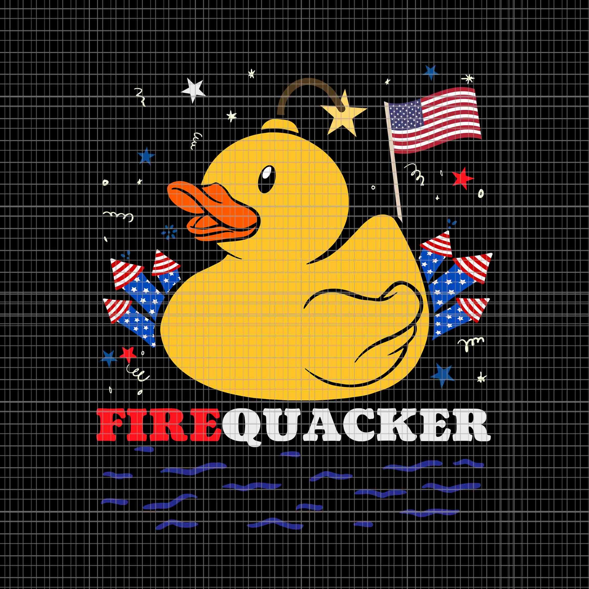 Firecracker Duck 4th Of July Patriotic Day USA Flag Svg, Firecracker Duck Svg, Duck 4th Of July Svg, 4th Of July Flag Svg