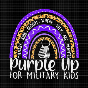 Purple Up For Military Kids Cool Month Of The Military Child Svg