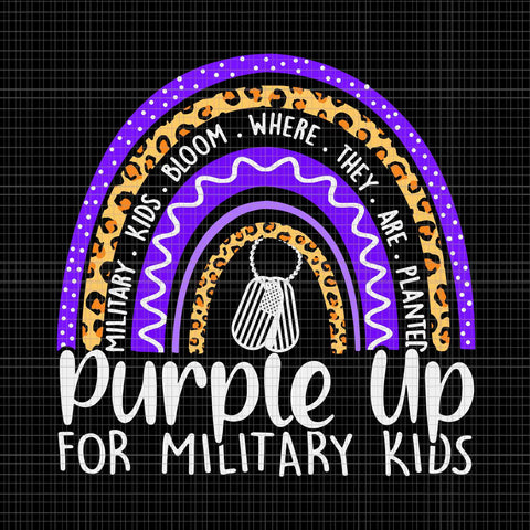 Purple Up For Military Kids Cool Month Of The Military Child Svg