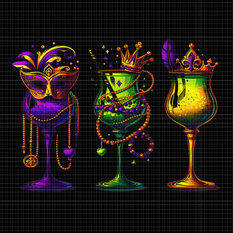 Mardi Gras Glass Of Wine Png, Funny Drinking Wine Festival Parade Png, Mardi Gras Wine Png
