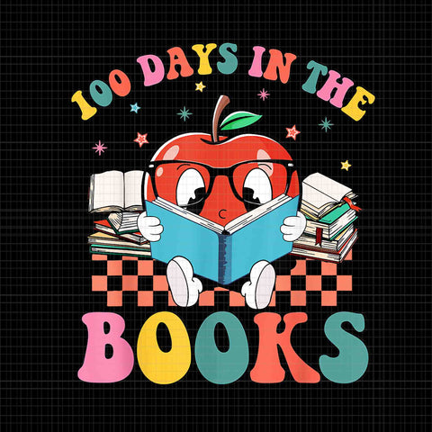 100 Days In The Books Png, Back To School Png, Teacher Books Png