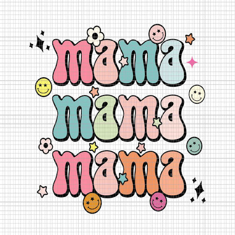 Retro Groovy Mama Mother's Day Svg