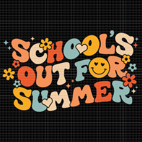 Vintage Schools Out For Summer Svg, Schools Out For Summer Svg, School Svg, School Summer Svg