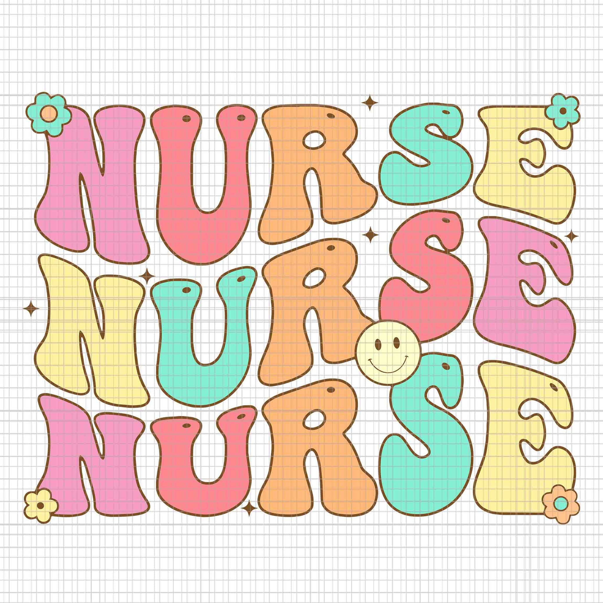 Groovy Nurse Svg, Future Nurse Appreciation Nursing Svg, Nurse Svg