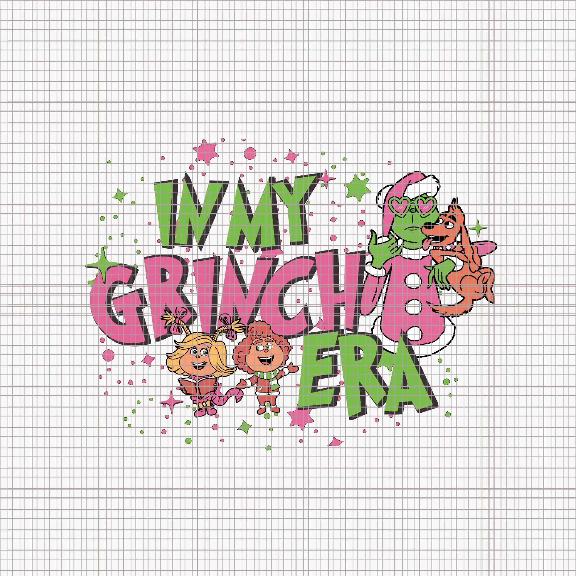 In My Grinches Era Svg, Pink Grinch Svg, Pink Christmas Svg, Pink Grinchmas Svg, Grinchmas Svg