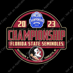 Florida State Seminoles ACC Championship 2023 Football Png, Florida State Seminoles Png, 2023 Football
