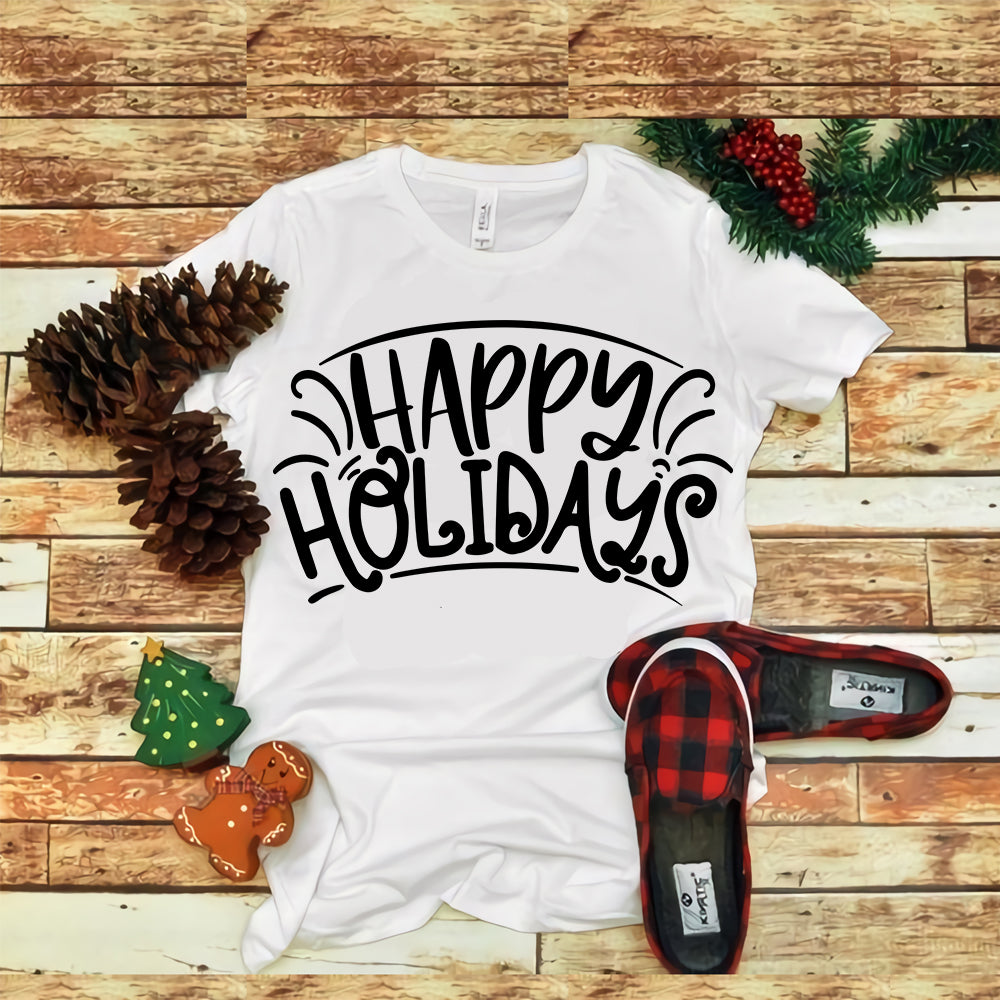 Happy Holidays, Happy Holidays svg, Happy Holidays christmas, merry christmas, snow svg, snow christmas, christmas svg, christmas png, christmas vector, christmas design tshirt, santa vector, santa svg, holiday svg, merry christmas, cut file