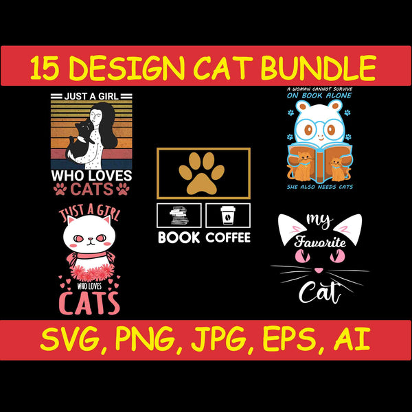 Cat Bundle SVG, Cat svg, kitty svg, Cute Cat SVG,cat head,cat face,mom mama cat svg, Funny Cats, Cat Silhouette, crazy cat love, Cat Design Png