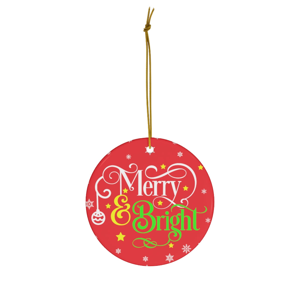 Merry And Bright Ceramic Ornaments