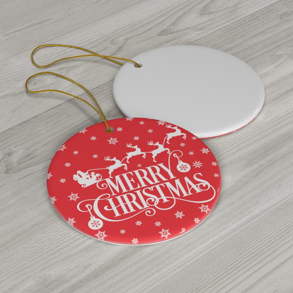 Merry Christmas Ceramic Ornaments