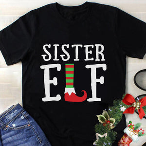 Sister ELF Svg, Christmas Svg, Tree Christmas Svg, Tree Svg, Santa Svg, Snow Svg, Merry Christmas Svg, Hat Santa Svg, Light Christmas Svg
