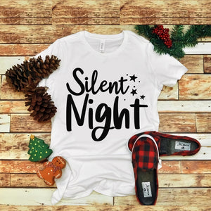 Silent Night christmas svg, snow svg, snow christmas, christmas svg, christmas png, christmas vector, christmas design tshirt, santa vector, santa svg, holiday svg, merry christmas, merry christmas svg, merry christmas png, cut file