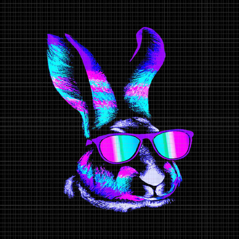 Hip Colorful Easter Bunny With Sunglasses Png, Colorful Easter Png, Colorful Bunny Png, Easter Day Png