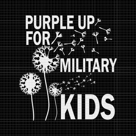 Purple Up for Military Kids Svg, Month Of the Military Child Svg, Military Kids Svg