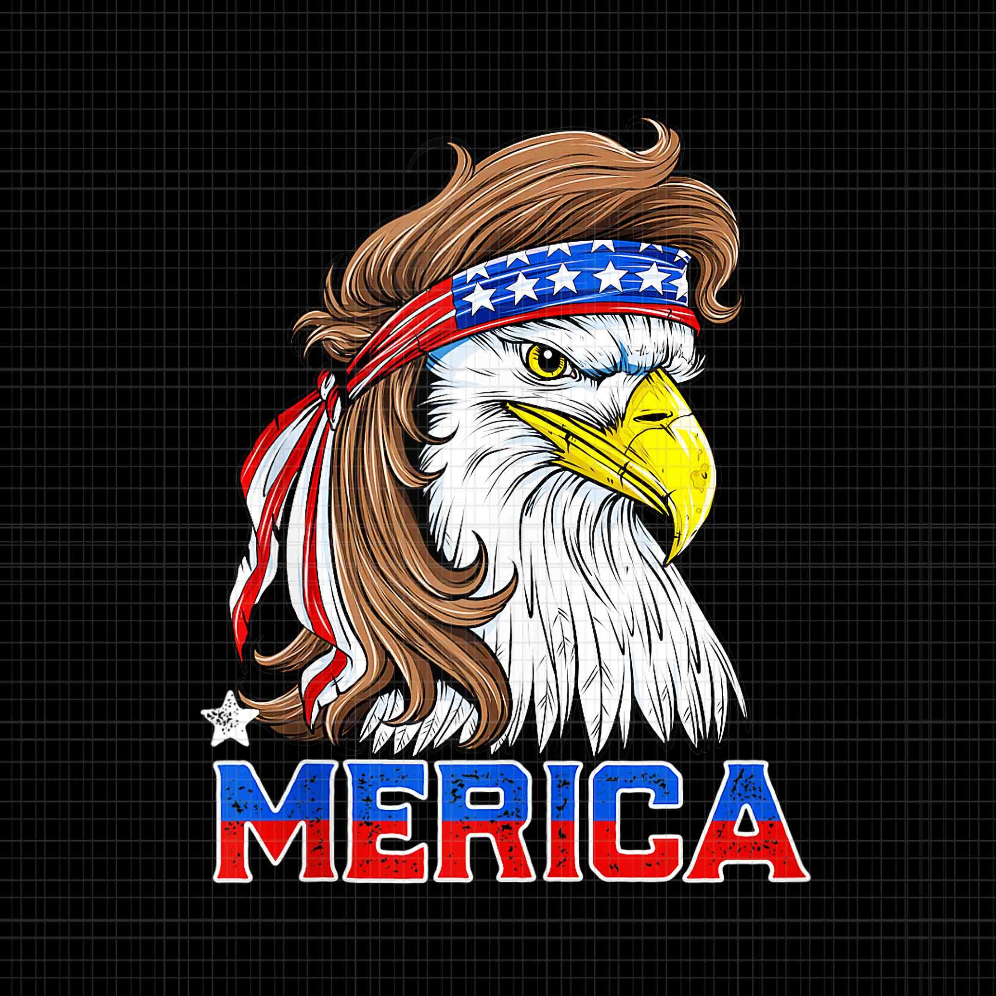 murica eagle with flag