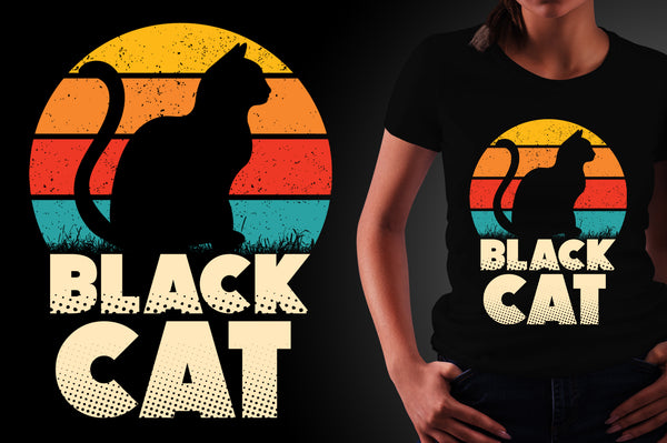 Black cat svg, Black cat vintage, cat svg, cat halloween, Black cat vector