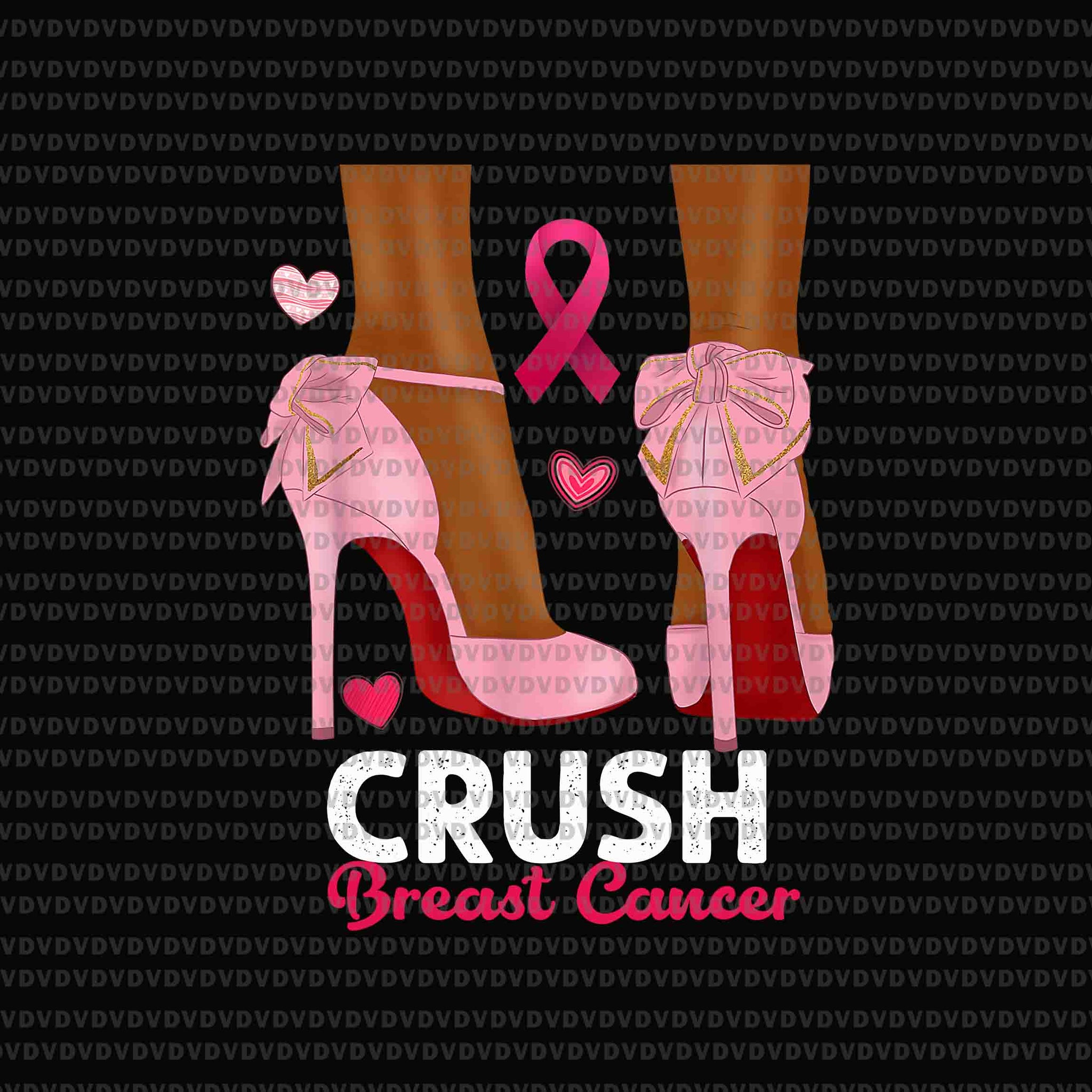 Crush Breast Cancer Png, In October We Wear Pink Black Woman Png, Breast Cancer Png, Pink Ripon Png, Black Woman Png