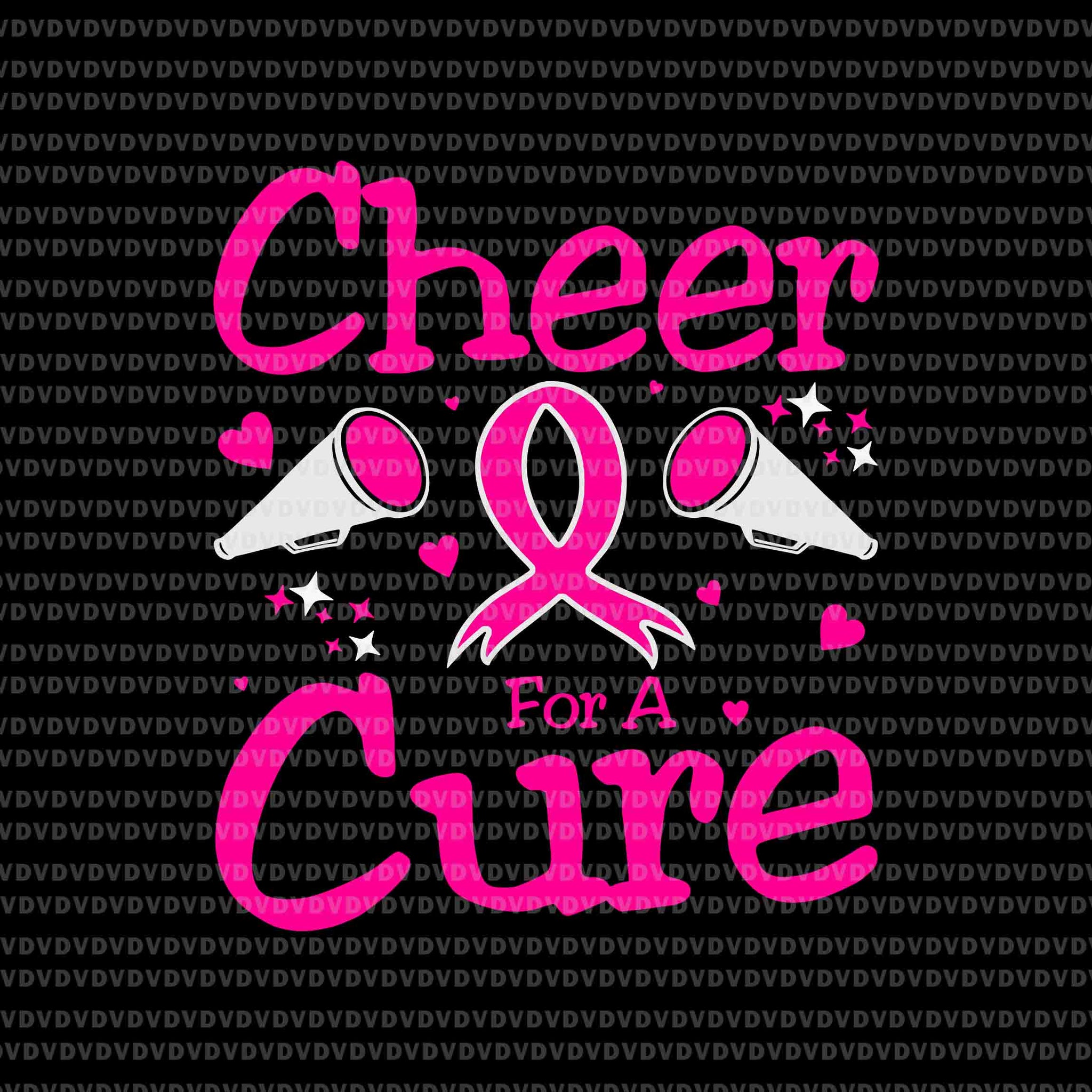 Cheer For A Cure Breast Cancer Awareness Svg, Breast Cancer Awareness Svg, Pink Ripon Svg, Autumn Svg, Cheer For A Cure Svg