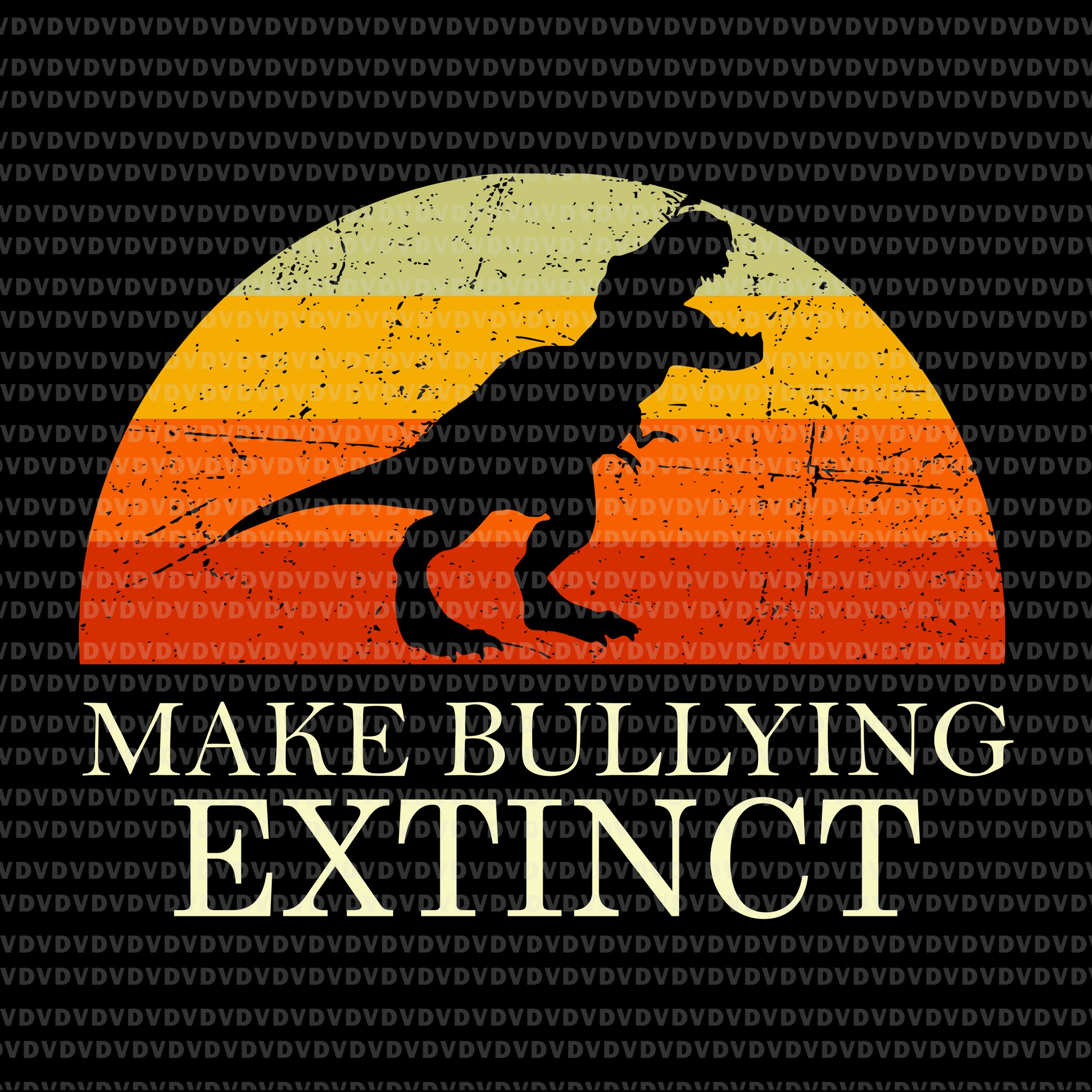 Make Bullying Extinct Svg, We Wear Orange For Unity Day Svg, Dinosaur Svg, Dinosaur Vintage Svg, Dinosaur Svg
