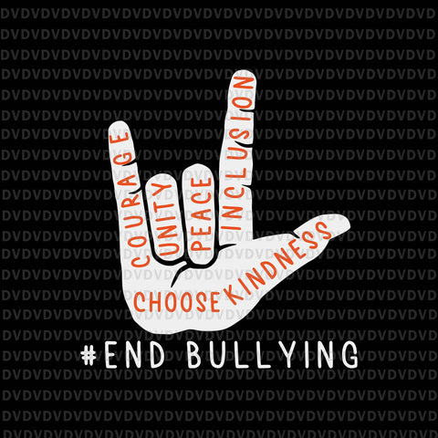 Unity Day Orange Kids 2021 Svg, Anti Bullying Love Sign Language  Svg, Funny Hand Svg, Hand Svg