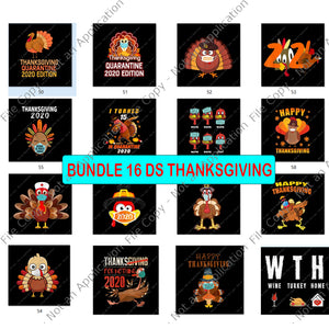 Bundle 16 design thanksgiving, thanksgiving vector, thanksgiving 2020, happy turkey day 2020 png, happy turkey day 2020, funny quarantine turkey face wearing a mask, 2020 quarantine thanksgiving turkey