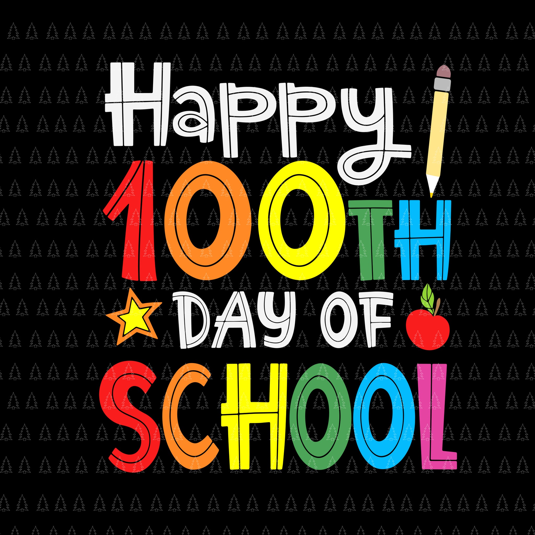 Happy 100th Day of School Rainbow Svg, Teacher 100 Day of School Svg, Day Of School Svg, Teacher Svg