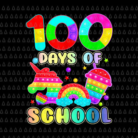 100 Days Of School Pop it Teacher Png, Pop it Teacher Png, 100 Days Of School Unicorn Png, Unicorn Png