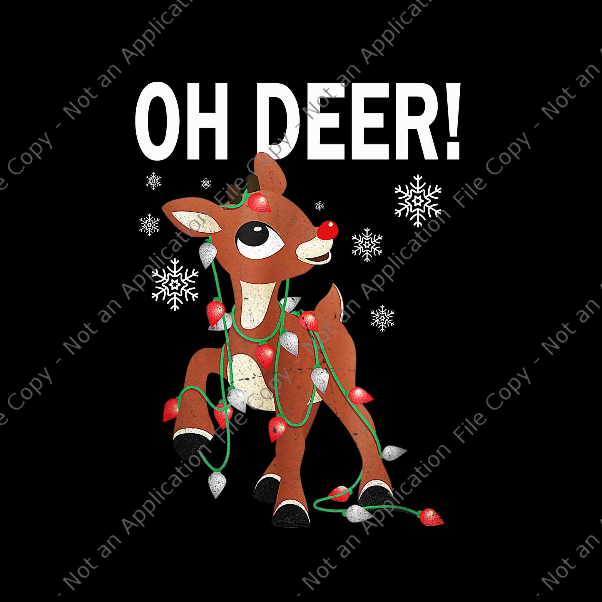 Rudolph The Red Nosed Reindeer Christmas Png, Special Oh Deer Christmas Png, Reindeer Christmas Png, Reindeer Lights Xmas Png