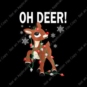 Rudolph The Red Nosed Reindeer Christmas Png, Special Oh Deer Christmas Png, Reindeer Christmas Png, Reindeer Lights Xmas Png
