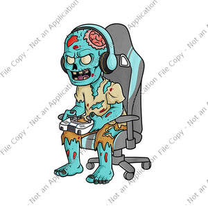 Gamer Halloween Png, Zombie Scary Gaming Png, Gamer Zombie Scary Png, Zombie Halloween Png, Halloween Png