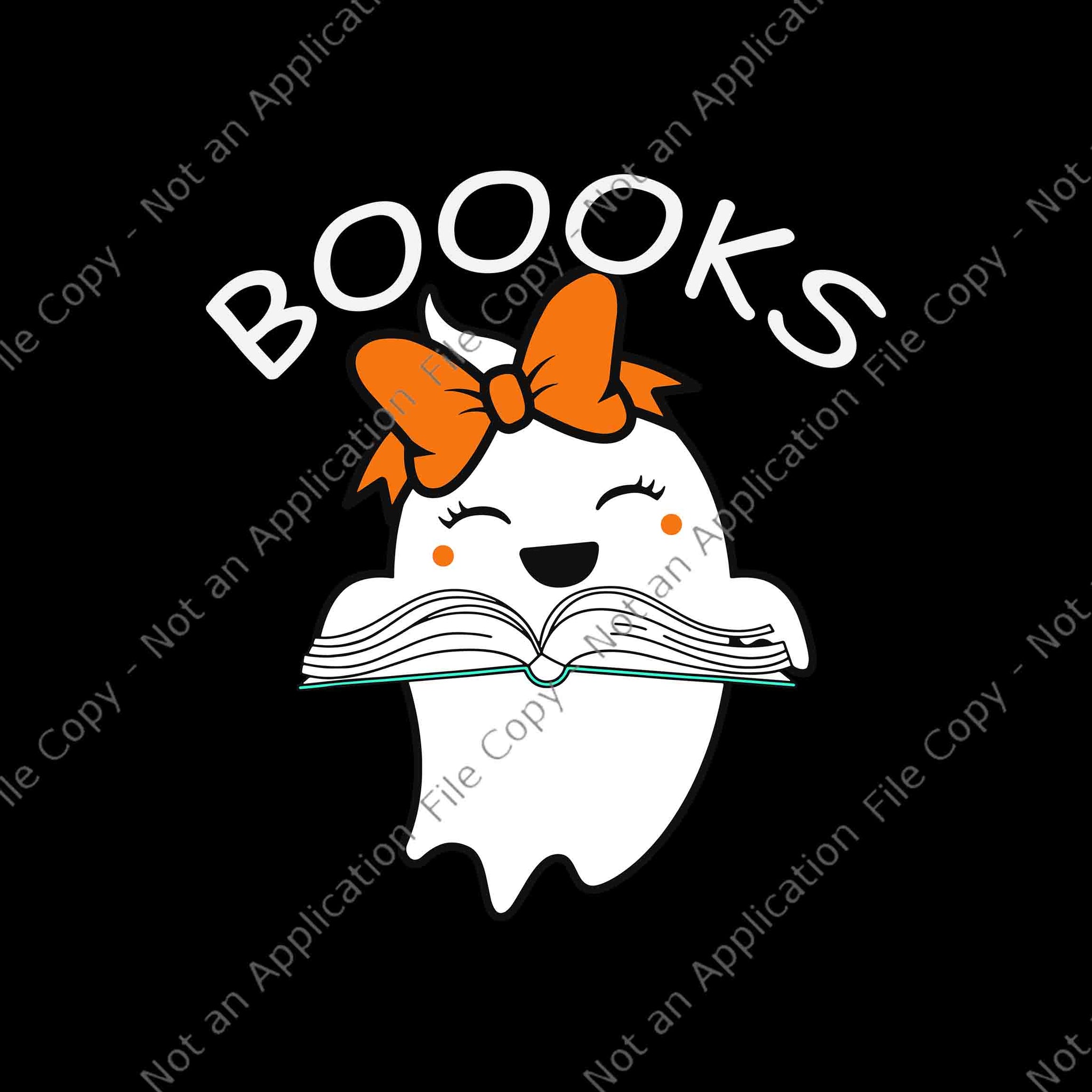 Booooks Halloween Svg, Cute Ghost Book Teacher Reading Svg, Ghost Book Svg, Boo Reading Book Svg